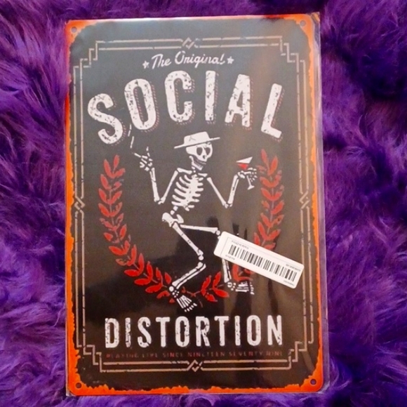 FUN GIFT IDEA METAL SIGN HOME DECORE 8×12 "THE ORIGINAL SOCIAL DISTORTION" - Picture 1 of 3